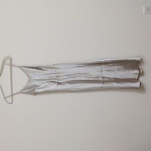 Metallic silk dress